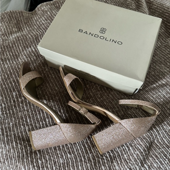 Champagne Glittery Heels - Picture 3 of 5